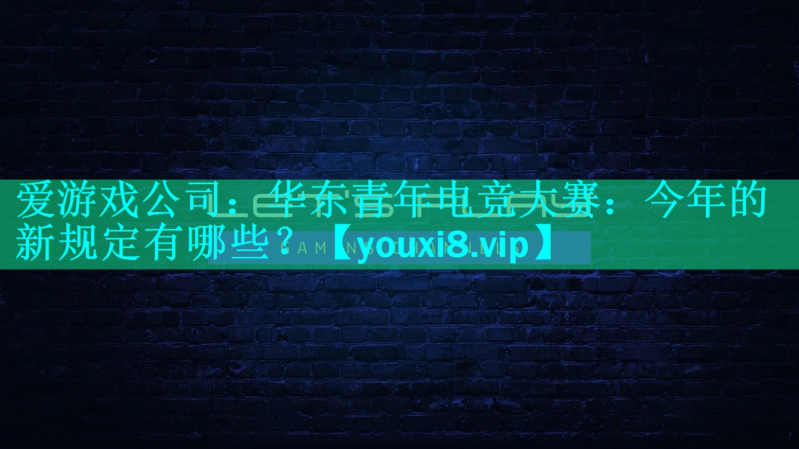 爱游戏公司：华东青年电竞大赛：今年的新规定有哪些？