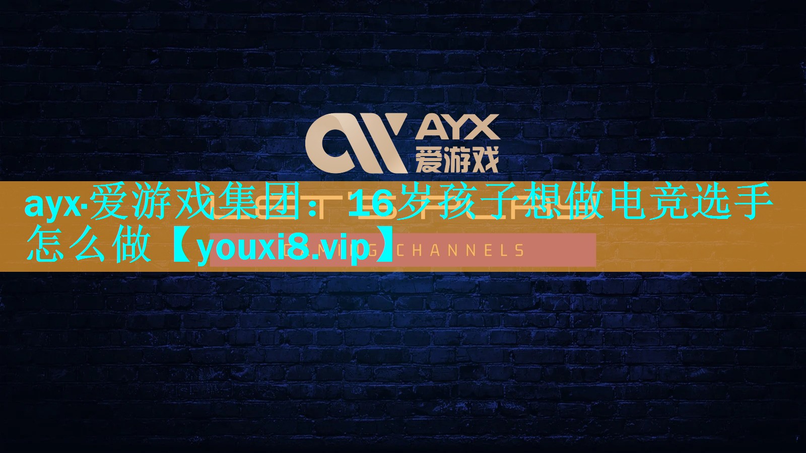 ayx·爱游戏集团：16岁孩子想做电竞选手怎么做